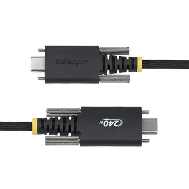 StarTech.com 10 ft (3M) USB-C Charging Cable, Side Screw Locking, 240W (5A) PD Epr, Silicone J, image 8