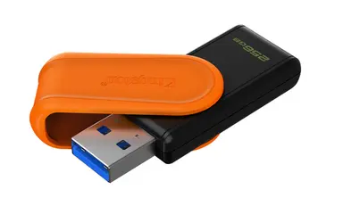 Kingston 256GB Portable USB 3.2 Gen 1 Datatraveler Exodia S (Black/Orange), image 3