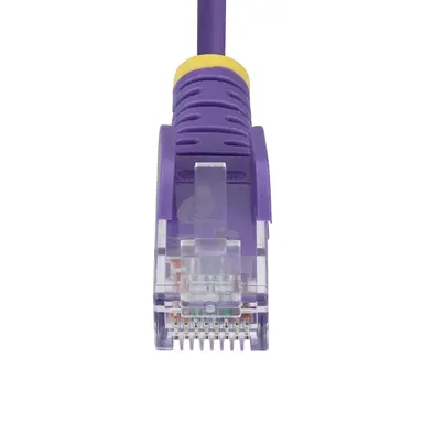 StarTech.com 1 ft Purple Slim Cat6 Ethernet Cable, Snagless, 100W PoE, UTP, LSZH, 28AWG Bare, image 8