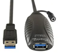 Plugable Technologies Plugable 10 Meter (32 Foot) USB 3.0 Active Extension Cable with AC Power Adapter, image 3