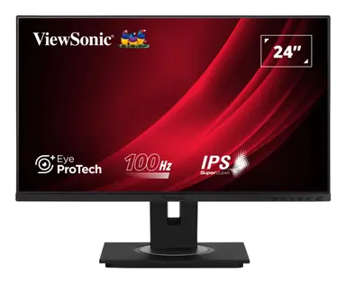 ViewSonic 24 in Ergonomic 40-Degree Tilt 1080P IPS Monitor W/ HDMI, DP, Vga.