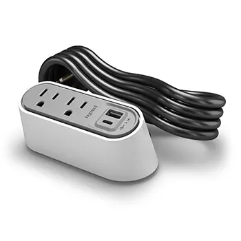 Middle Atlantic Desktop Pwr Ctr 2 OL USB A/C WH