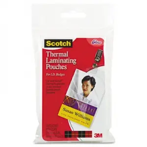3M Display Materials And Syste Thermal Pouches ID Badge W/ Clip