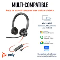 HP Poly Blackwire 3320 Stereo USB-C Headset +USB-C/A Adapter, image 3