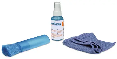 Manhattan - Strategic Manhattan LCD Mini Cleaning Kit, Alcohol-Free, Includes Cleaning Solution, Brus