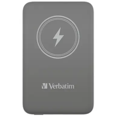 Verbatim Americas Charge N Go Magnetic Wireless Power Bank 10000 Mah - Gray, image 7