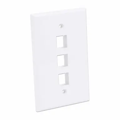 Intellinet 3-Outlet Oversized Keystone Wall Plate, image 6