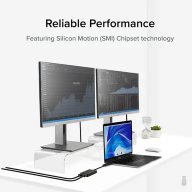 Plugable Technologies Plugable Dual Monitor Adapter M1/M2/M3/M4 Macos Systems, Windows, Chromeos - Thund, image 8