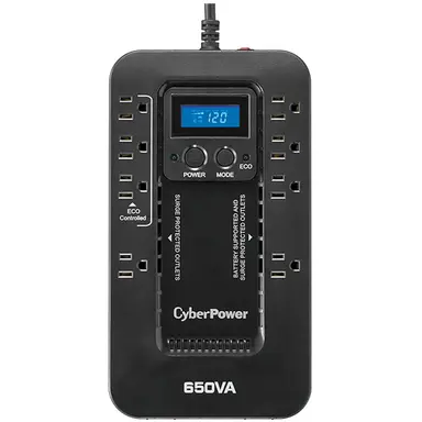 CyberPower Systems (USA) UPS - Standby - 120 Vac +/-5% - 390WATT - 650VA - 15A - NEMA 5-15R, image 6