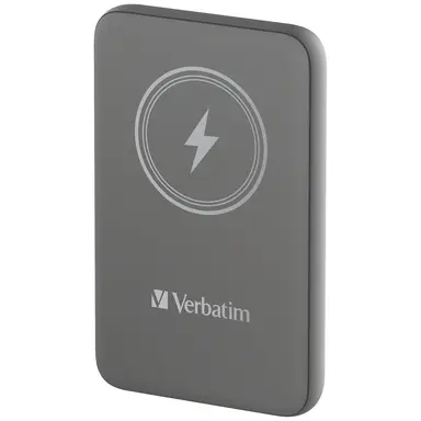 Verbatim Americas Charge N Go Magnetic Wireless Power Bank 10000 Mah - Gray