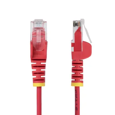 StarTech.com 1 ft Red Slim Cat6 Ethernet Cable, Snagless, 100W PoE, UTP, LSZH, 28AWG Bare Copp, image 6