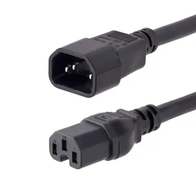 StarTech.com 10 ft (3M) Heavy Duty Extension Cord, C14 to C15 Extension Cord, 15A 125V, 14AWG, image 4