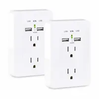 Cyberpower Systems (USA) 2-PACK 2-OUTLET Wall-Tap with 2 USB Charging Ports 2.1A (SHARED) White, image 3