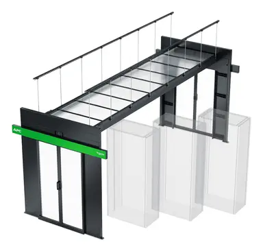 APC BY Schneider Electric Ceiling Mounting Rail 1500 MM X4 Black, image 7