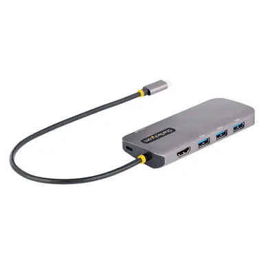 StarTech.com USB C Multiport Adapter to 4K 60HZ HDMI Video HDR with DP 1.4 Alt-Mode - 3X USB