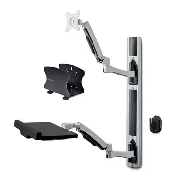 StarTech.com Wall Mount Workstation, VESA Mount for 32 Monitors (22LB/10KG), Fully Articulati