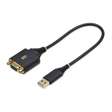 StarTech.com 1 ft (30CM) USB to Null Modem Serial Adapter Cable, Com Retention, Ftdi, USB-a