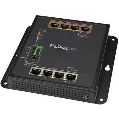 STARTECH.COM Industrial 8 Port Gigabit POE Switch up to 30W Per 4 Power Over Ethernet Ports +, image 4