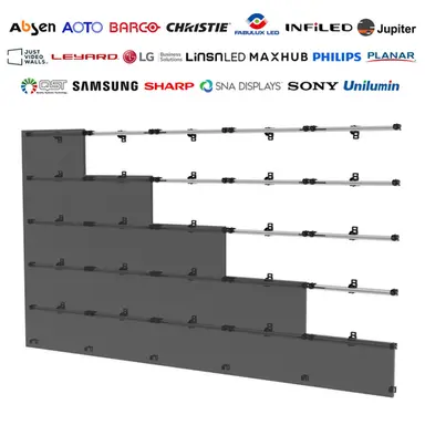 Peerless Industries 3X3 Universal Wall Mount for Latching Dvled Displays up to 960MM Wide, image 2