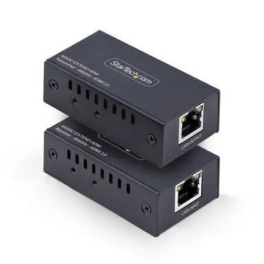 StarTech.com HDMI Extender Over CAT5E/CAT6, 4K 60HZ, up to 200 ft (60M), Transmitter and Recei