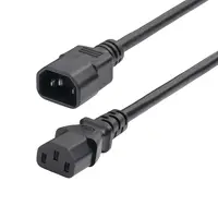 StarTech.com 1 ft (0.3 m) Power Extension Cord, IEC 60320 C14 to C13 PDU Power Cord, 10A 250V, image 3