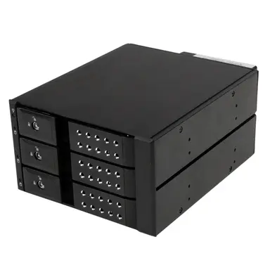 StarTech.com Easily Connect and Hot Swap up to Three 3.5 SATA/SAS Hard Drives from Two 5.25