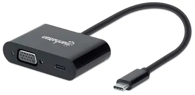 Manhattan - Strategic USB-C to VGA Converter with PD Port
