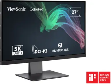 ViewSonic 27 in Colorpro 5K IPS Monitor with 100W Thunderbolt 4, USB C, and DCI-P3 Color GA, image 6