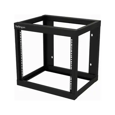 Open Frame 9U Wall Mount Server Rack for Patch Panels Switches Data Equipment