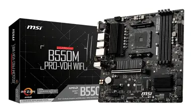 MSI Computer B550M Pro-Vdh WIFI AMD B550 BLACK/MATT Matx AM4 Supports 3RD Gen AMD RYZEN/ 3ND