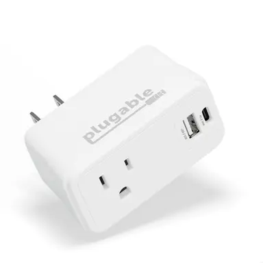 Plugable Technologies Plugable Wall Outlet Extender with 1X USB-C and 1X USB, 32W USB C Charger Block, image 4