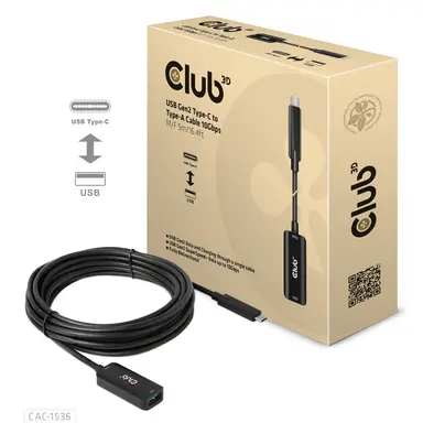 Club 3D B.V Usbc GEN2 to Usba Cable 10GBPS M/F 16 ft, image 7