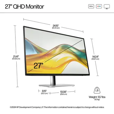 HP Sbuy S5 Pro 527PQ 27 in QHD Monitor, image 8