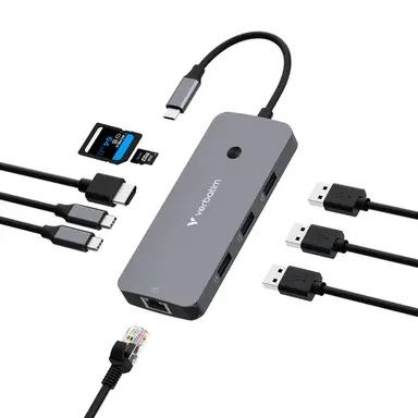 Verbatim Americas USB-C Pro Multiport Hub CMH 09 9-Ports