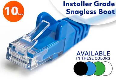 Intellinet Cat6 U/UTP Slim Network Patch Cable, 14 FT., Blue, 10-Pack, image 7