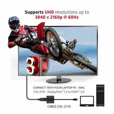 Club 3D B.V Active HDMI 2.0 Signal CONVERTER. The Mdp 1.2 to HDMI2.0 4K 60HZ UHD Active Adap, image 8