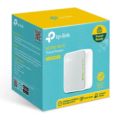 Omada Networks by TP Link AC750 Portable Wi-Fi Travel Router, 2.4/5GHZ, 802.11ac/b/g/n, 1 Ethernet Port, 1, image 8