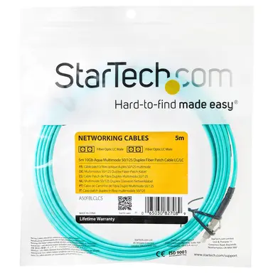 StarTech.com 5M (16.4 ft) OM3 Multimode LC/LC-UPC Fiber Cable; 1/10/40/100 Gbps Full Duplex; 5, image 8