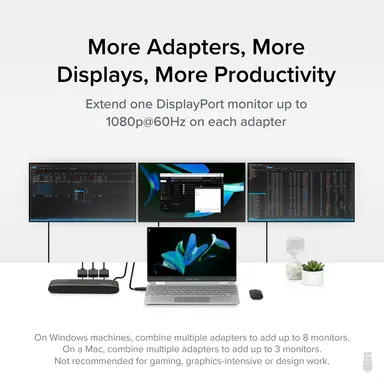 Plugable Technologies Plugable USB 3.0 OR USB C to Displayport Adapter Universal Video Graphics Adapter, image 7