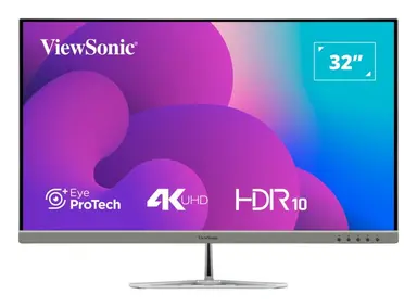 ViewSonic 32IN(31.5INVIEWABLE) 4K UHD Monitor with a Stylish Ultra-Slim Frameless Design, 3, image 6