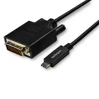 StarTech.com Black 10 ft USB Type C DP Alt Mode HBR2 to DVI-Digital (Single-Link) Cable / 1920, image 3