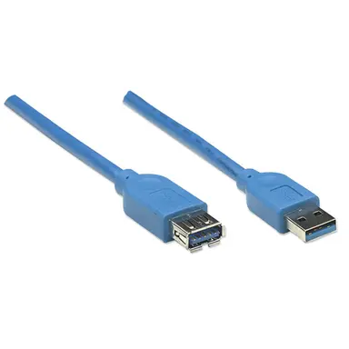 Manhattan - Strategic Superspeed USB Extension Cable a Male / a Female, 2 M, Blue, image 3