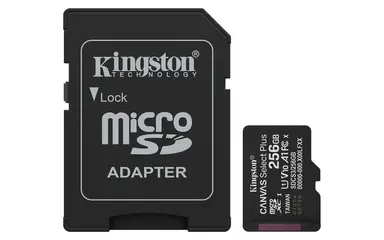 Kingston 256GB Microsdxc Canvas Select Plus GEN3 150MB/S A1 Card + Adapter