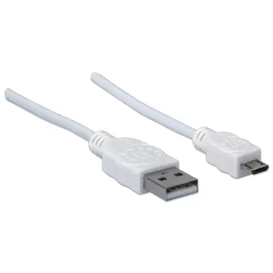 Manhattan - Strategic 3.3 FT USB 2.0 CBL Am-Micro BM WHT, image 6