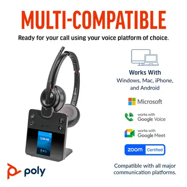 HP Poly Savi 8420 Office Stereo DECT 1920-1930 MHz Headset US, image 6