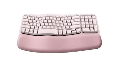 Logitech Wave Keys Wireless Ergonomic Keyboard - Rose - Universal - US, image 6