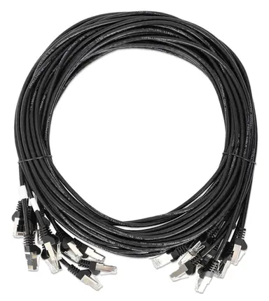 Intellinet CAT8.1 U/FTP Slim Network Patch Cable, 0.5 FT., Black, 10-Pack, image 4