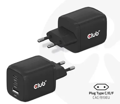 Club 3D B.V 65W Gan 3X Port Travel Charger, image 4