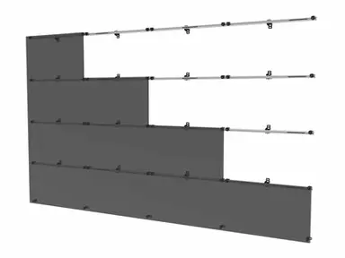 Peerless Industries 4X4 Universal Wall Mount for Latching Dvled Displays up to 960MM Wide