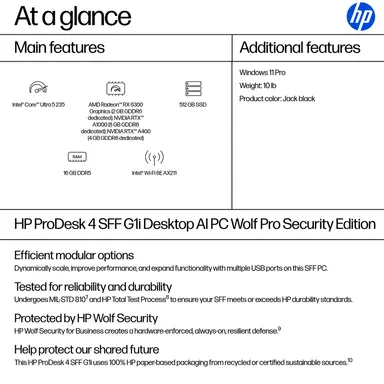 HP Sbuy HP ProDesk 4 SFF G1I U5 235 16GB/512 PC Intel Core ULTRA5 235, 512GB SSD, 1, image 7